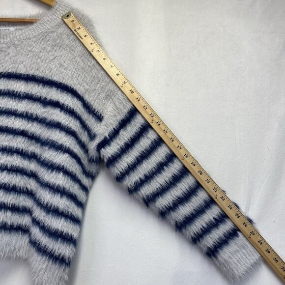 La Ligne x Target Fuzzy Yarn Striped Crewneck Sweater Women Size 1X Multicolor - Picture 6 of 11